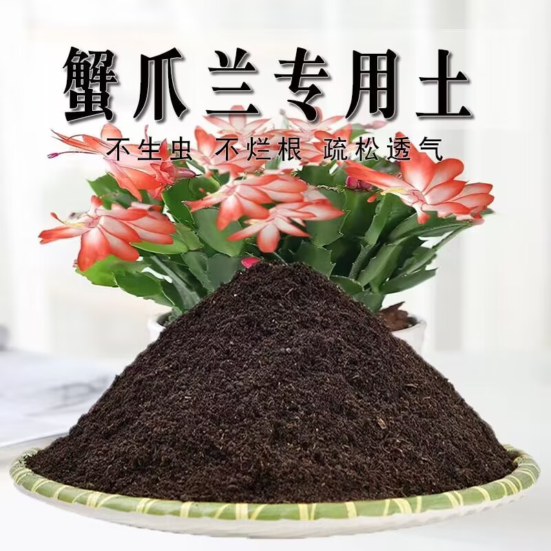 蟹爪兰专用土蟹爪兰专用营养土盆栽养花种植土壤肥料通用种花土培