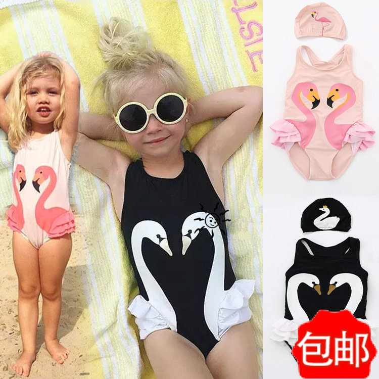 火烈鸟欧美婴儿冲浪连体泳衣