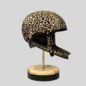 Mark2秋冬豹纹批布VELDT碳纤维自行车盔男女通用复古滑雪盔越野盔