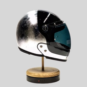 黑银朋克摩托车头盔法国VELDT机车三c认证男女骑行电动安全盔半盔