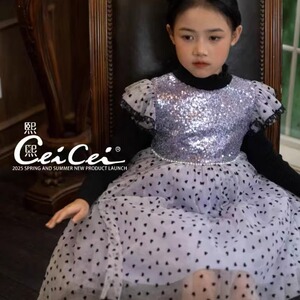 熙熙公主裙冬季新款女童洋气时尚洛丽塔酷洛米包包纱裙礼服裙