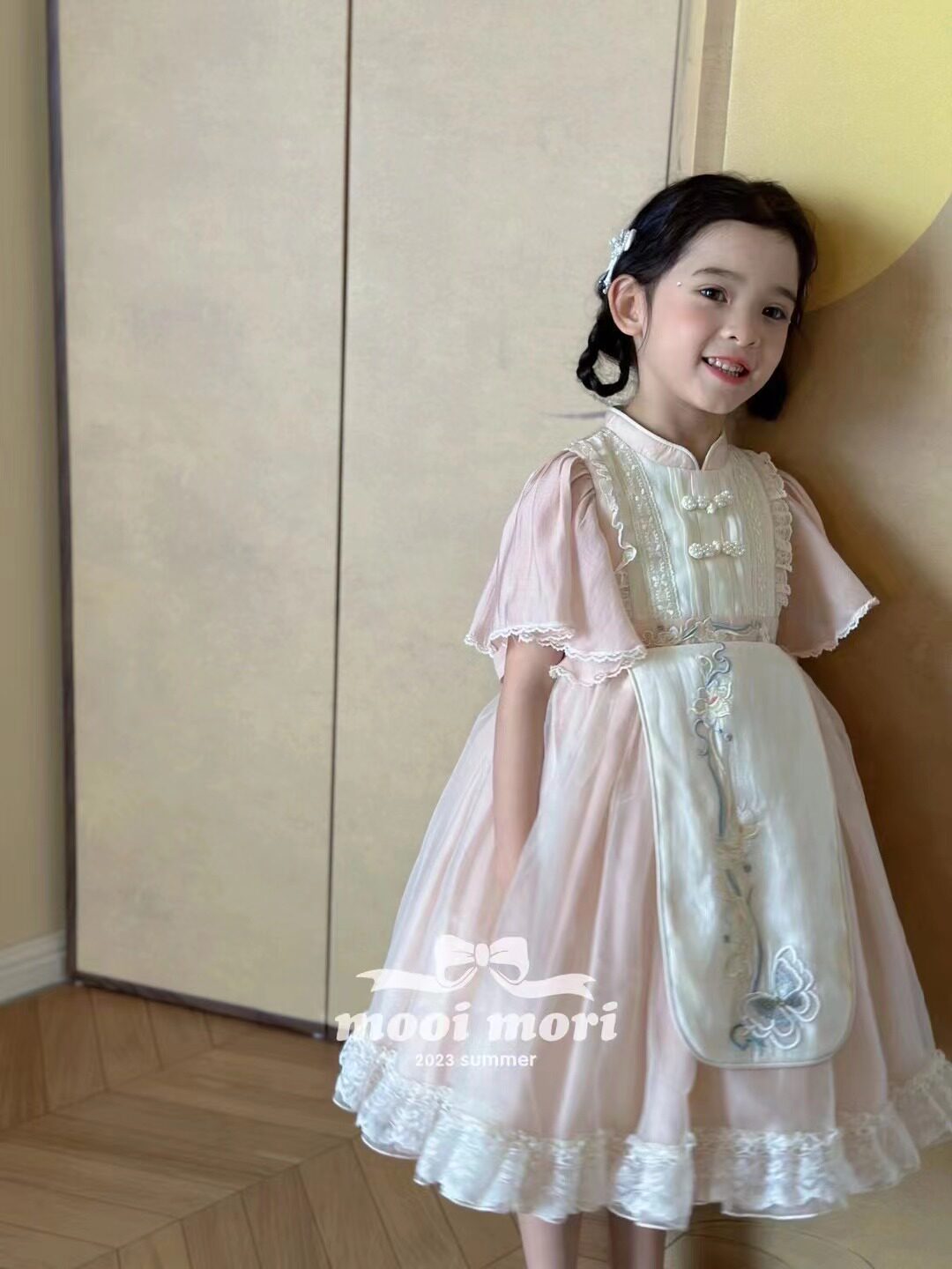 洛丽塔裙新款夏季新款女童蓬蓬裙子宝宝生日宴会短袖连衣裙礼服裙