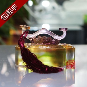 御品坊正品琉璃月饼富贵吉祥如意文镇纸实用摆件工艺礼品