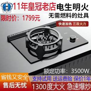 新能源2025新款 家用不用气 插电生电焰电火炉 明火 新型电火灶
