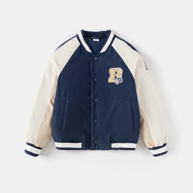 巴拉巴拉男童羽绒服2024冬装新款中童加厚保暖棒球服202424107119