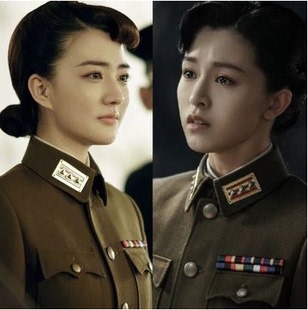 国民军官服装士兵服舞台话剧演出服美式服装女军官特务演出服装