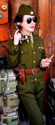 国军特工间谍特务演出服装美式女款二战军统表演服饰民国军阀军装