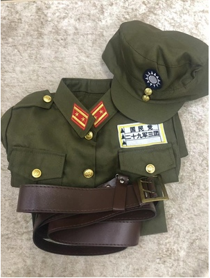 儿童沙家浜智斗演出服学生胡传魁刁德一军装美式国军装剧本杀专用