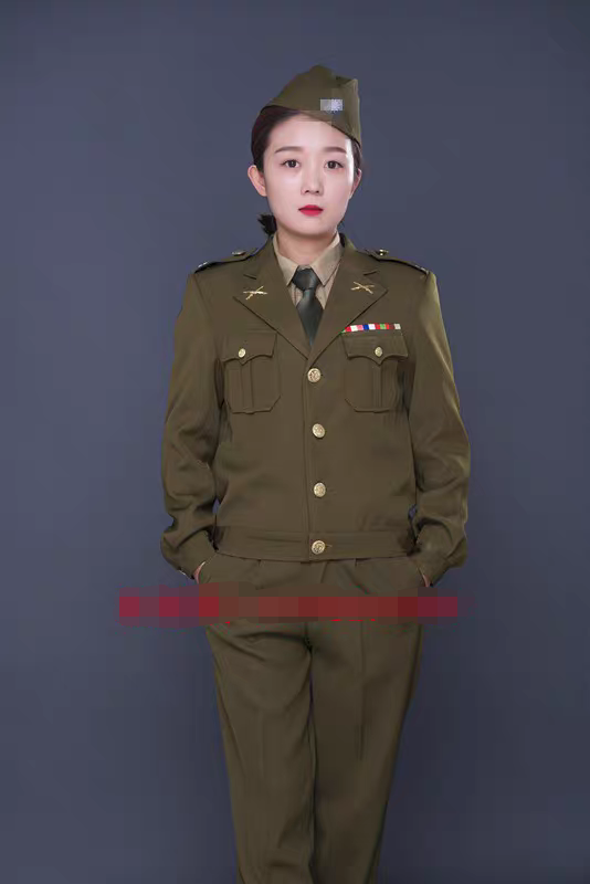 美式国军装抗战时期民国风服装女款特务舞台表演服婚纱写真剧本