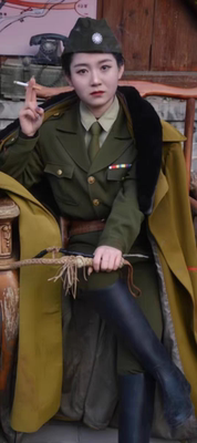 推理社衣服美式翻领女军官服装民国女特务国民军官剧本杀装饰衣服