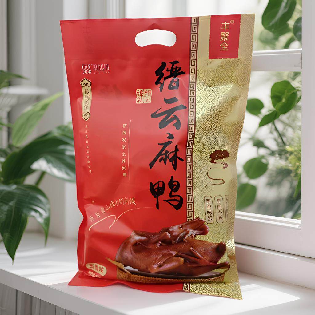 缙云特产丰聚全五香麻鸭酱鸭卤鸭肉休闲旅游即食零食熟食500克只