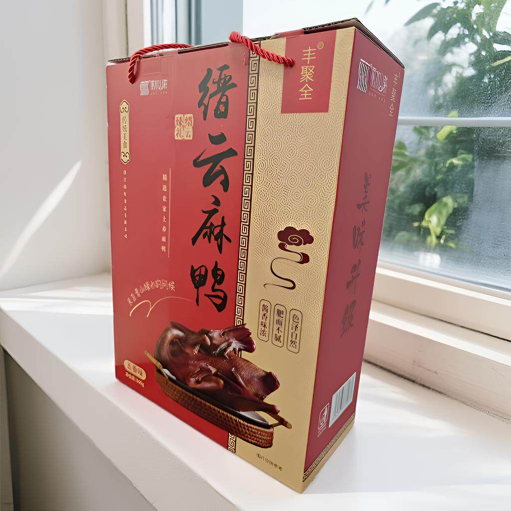 丰聚全五香缙云麻鸭酱鸭卤鸭肉熟食休闲零食即食500克2只礼品盒
