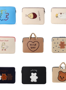 笔记本电脑手提包可爱卡通内胆包联想小新14华为苹果平板保护套