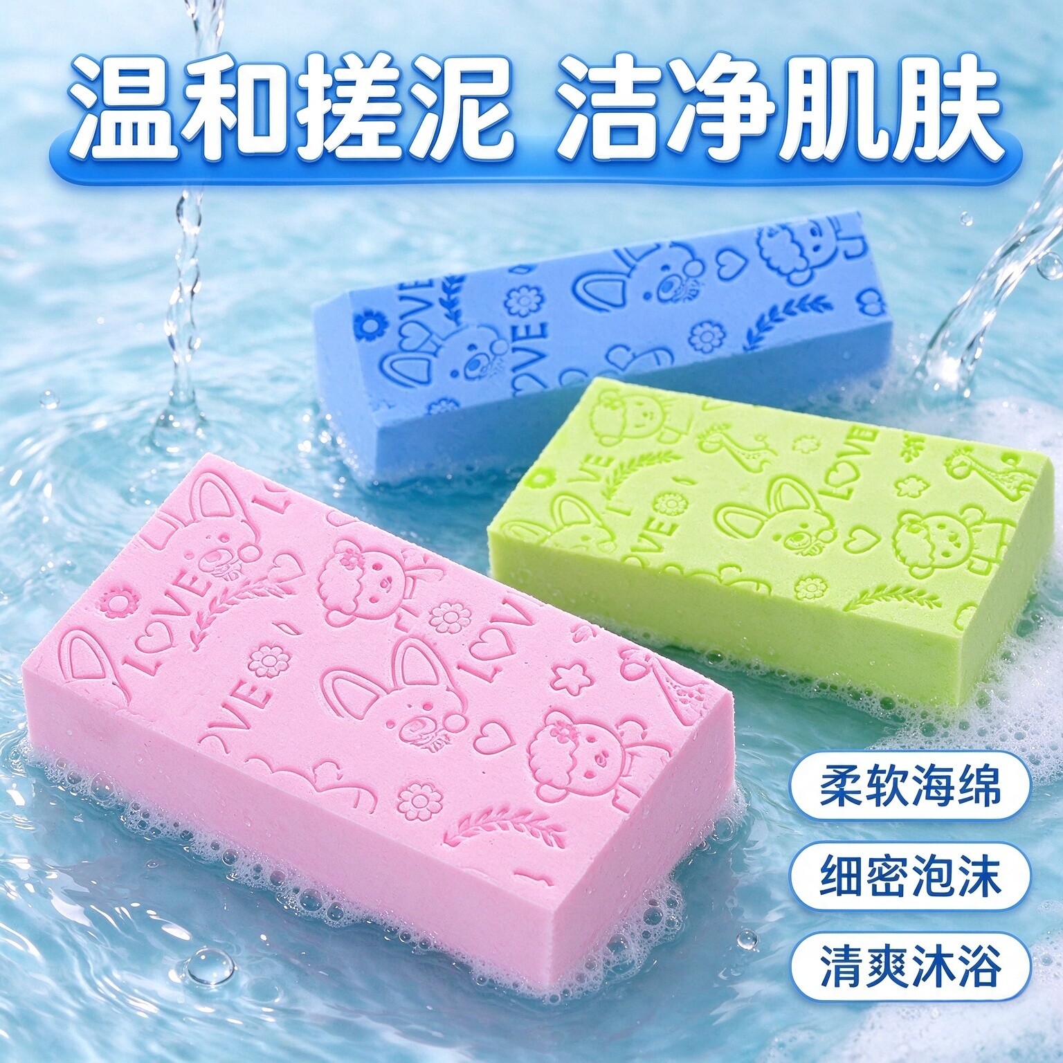 搓澡海绵洗澡搓泥不伤皮肤搓灰沐浴搓澡神器搓背去污后背无痛海绵