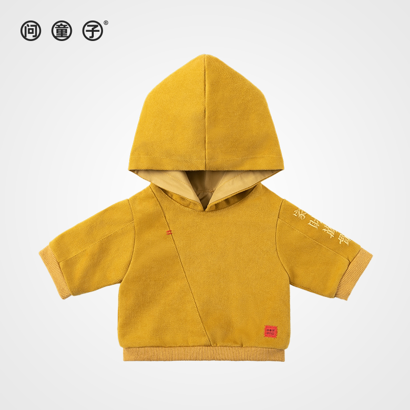 问童子玩偶服装卫衣摸金刺绣图片