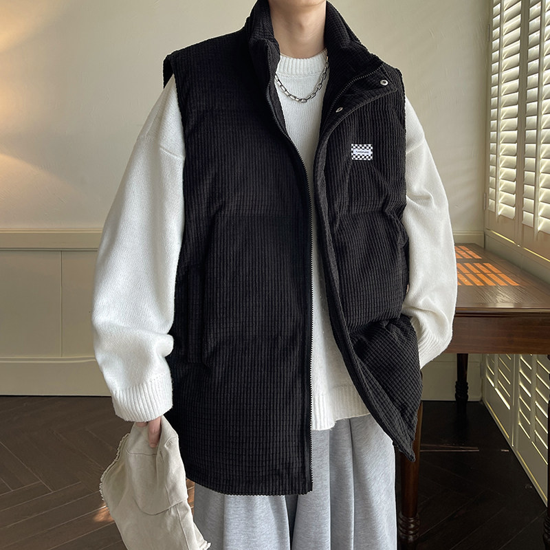 A410-WT5538*设计感无袖马甲男秋冬加厚外穿坎肩服P108限价138,男装棉衣,电商A410