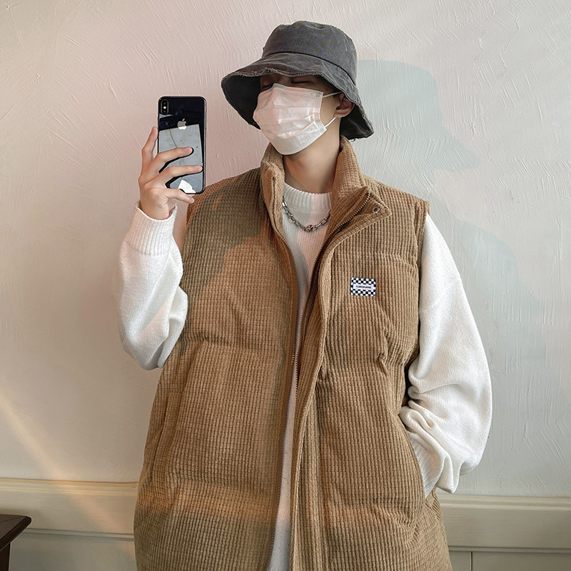 A410-WT5538*设计感无袖马甲男秋冬加厚外穿坎肩服P108限价138,男装棉衣,电商A410