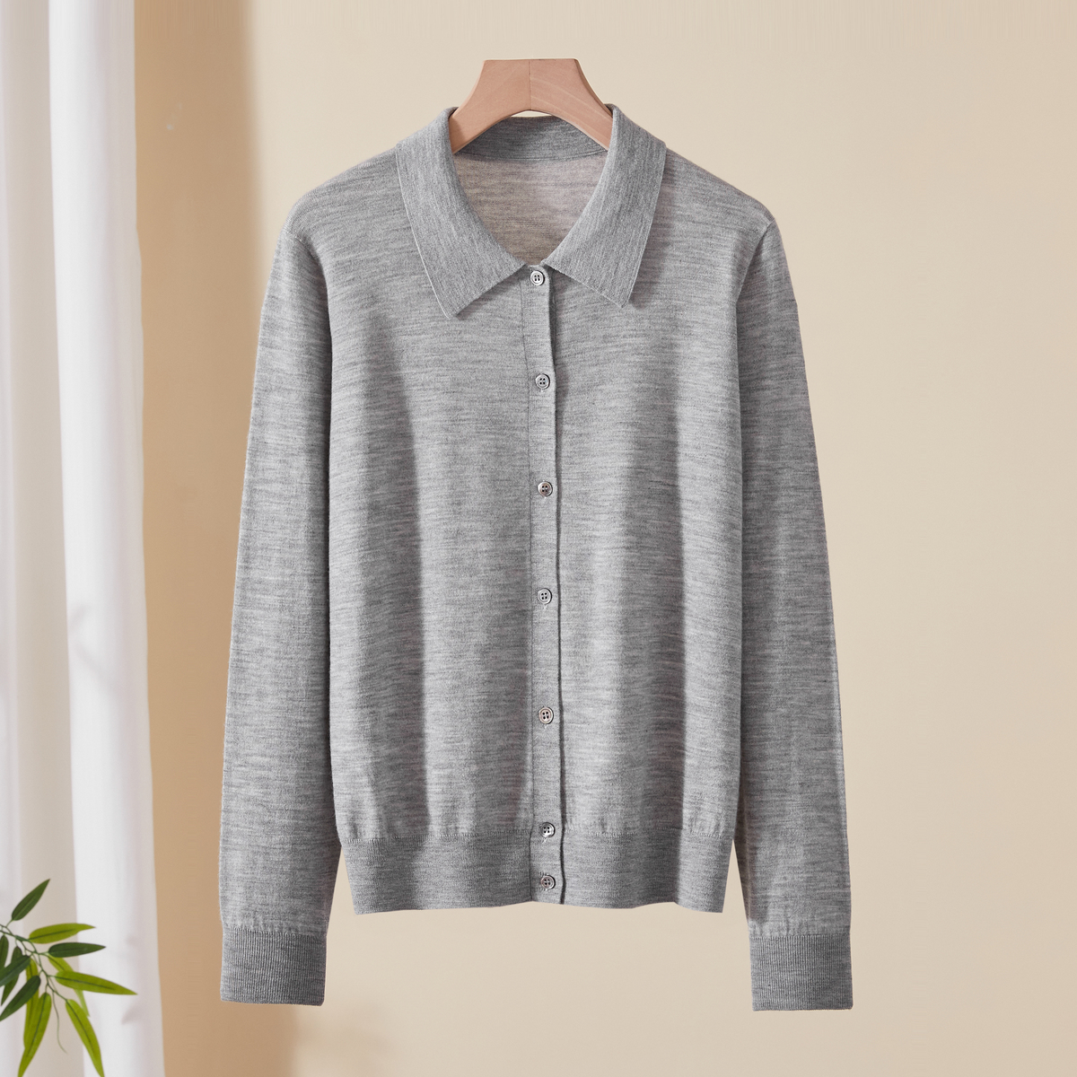 直播秒杀!岛精18针无缝精纺合体羊绒羊毛混纺长袖针织女开衫108