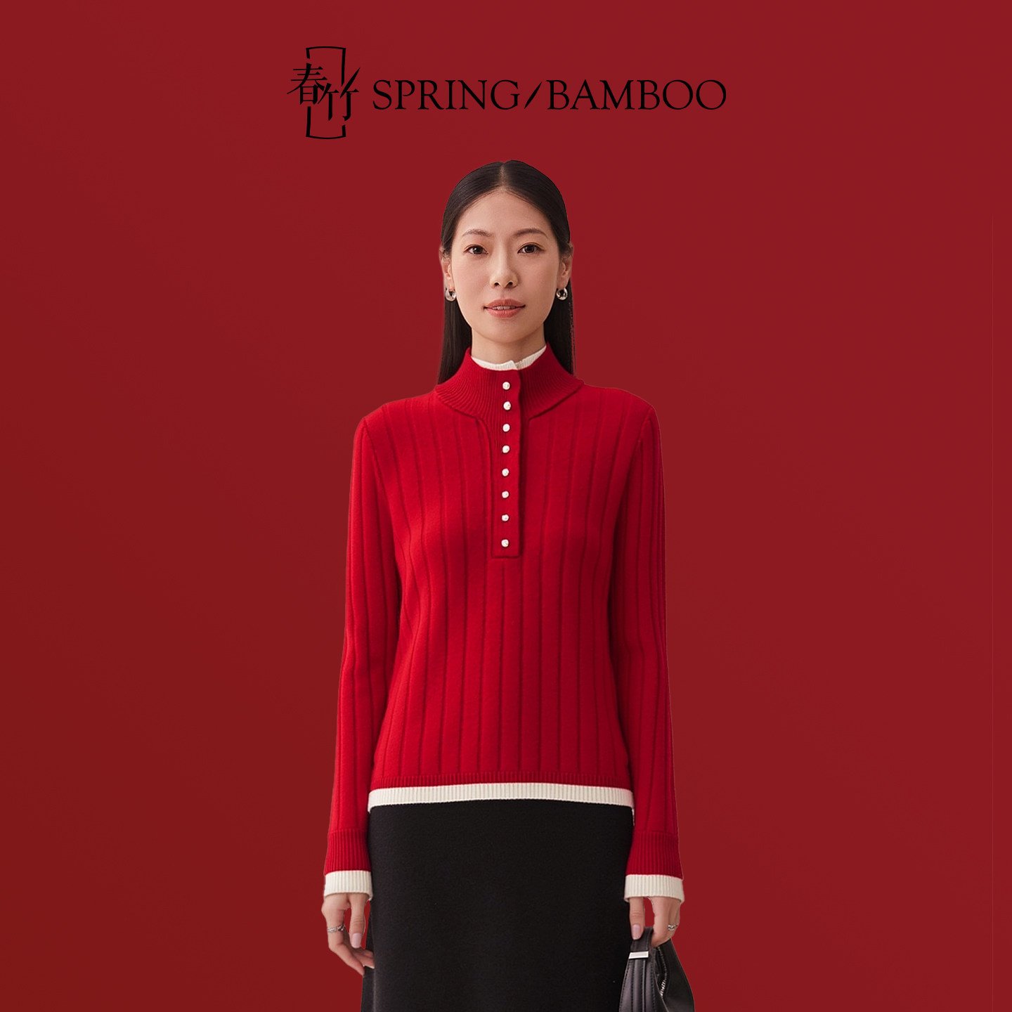 【新年臻选】春竹秋冬羊毛羊绒混纺高领半襟扣子假两件女士羊绒衫,女装/女士精品,毛衣,淘宝优惠券,粉丝福利购,淘宝优惠卷