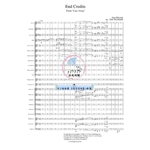 荒岛余生片尾曲 Cast Away End Credits 交响管乐 原版 总谱 分谱