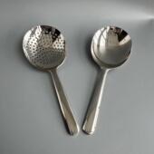 家用304不锈钢分餐勺饭勺大头勺捞面饺子过滤漏勺沥水勺公用汤勺