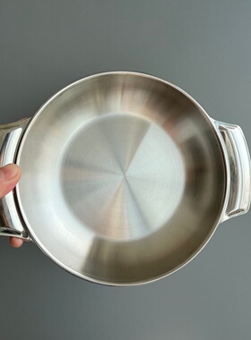 创意304不锈钢双耳加厚圆盘菜盘菜碟蒸盘水果零食盘子意面盘