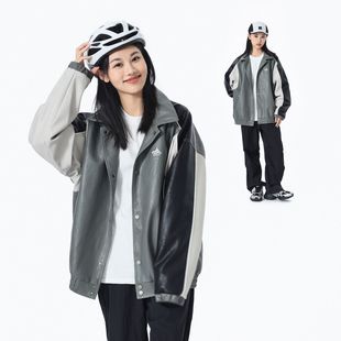 夹克 春秋皮衣潮流外套夹克宽松男女同款 情侣美式 新款