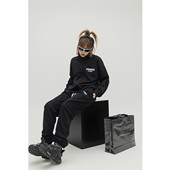 2025秋季 男 卫衣束脚休闲卫裤 字母休闲运动套装 女立领开衫