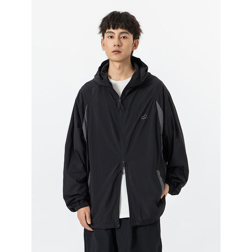 日系UPF50+拼接防晒服男cityboy户外轻薄休闲外套