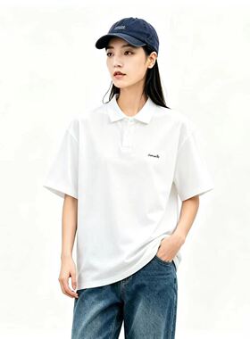夏季短袖休闲翻领POLO衫日系宽松