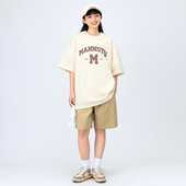 T恤 2025美式 复古纯色圆领印花短袖 休闲宽松中性百搭上衣