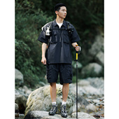 男夏季 运动套装 户外工装 T恤大口袋透气防泼水短裤 短袖 男女同款