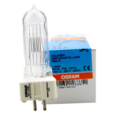 欧司朗OSRAM 64745 FVA CP/70 1000W灯管230V GX9.5灯泡3200K船舶