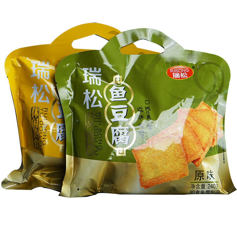 瑞松鱼豆腐240g 鱼豆腐干原味烧烤解馋小零食