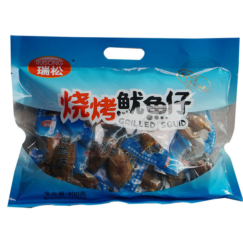 瑞松烧烤鱿鱼仔400g 独立包装小墨鱼仔烧烤海鲜零食小吃