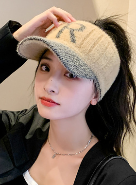 韩版女秋冬字母帽子时尚百搭