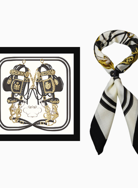 丝巾女新款65x65cm真丝羊毛小方巾高级丝毛职业领巾春秋高端围巾