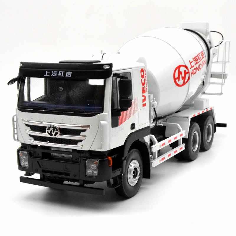 上汽红岩杰狮 混凝土搅拌车 新金刚水泥罐车原厂1:24合金卡车模型