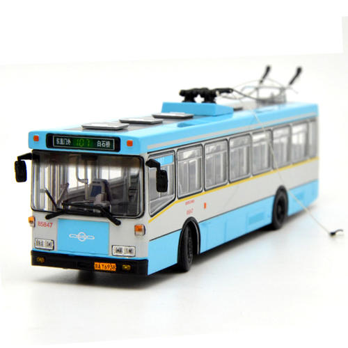 北京公交1：64 BJD-WG120A 107路电车合金公交巴士模型
