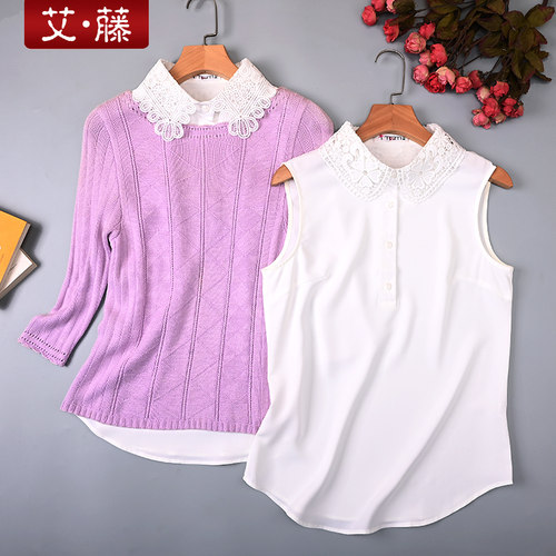 艾藤百搭无袖雪纺衬衣