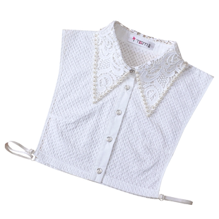 艾藤秋冬棉质钉珠假领子女多功能百搭假领配毛衣打底衬衫领假衣领