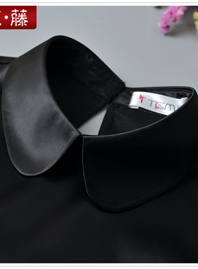 艾藤百搭仿缎面假领子女衬衫假领装饰领衬衣套头娃娃领子配毛衣