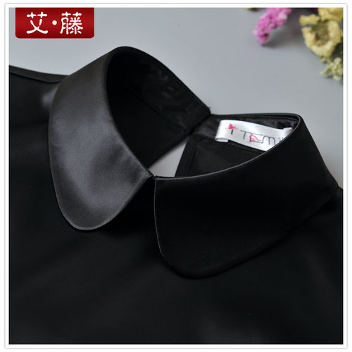 艾藤仿缎面百搭假领子
