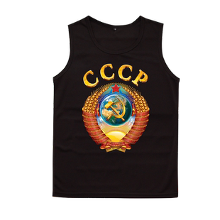 复古苏维埃火箭USSR 前苏联之星cccp锤子镰刀乌克兰俄罗斯男背心