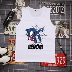 学生 宽松男装 蜘蛛侠毒液联名款 周边休闲背心衣服青春潮流必备时尚