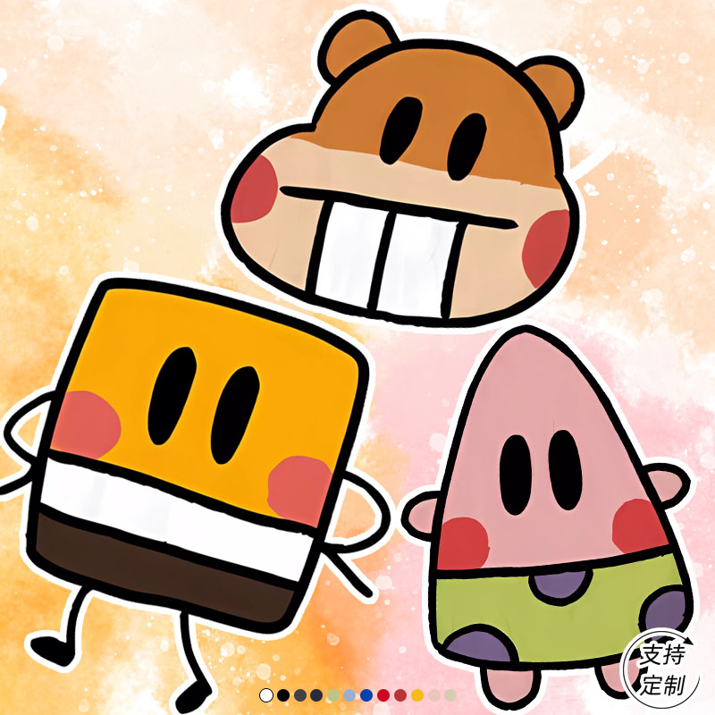 海绵宝宝派大星章鱼哥蟹老板短袖