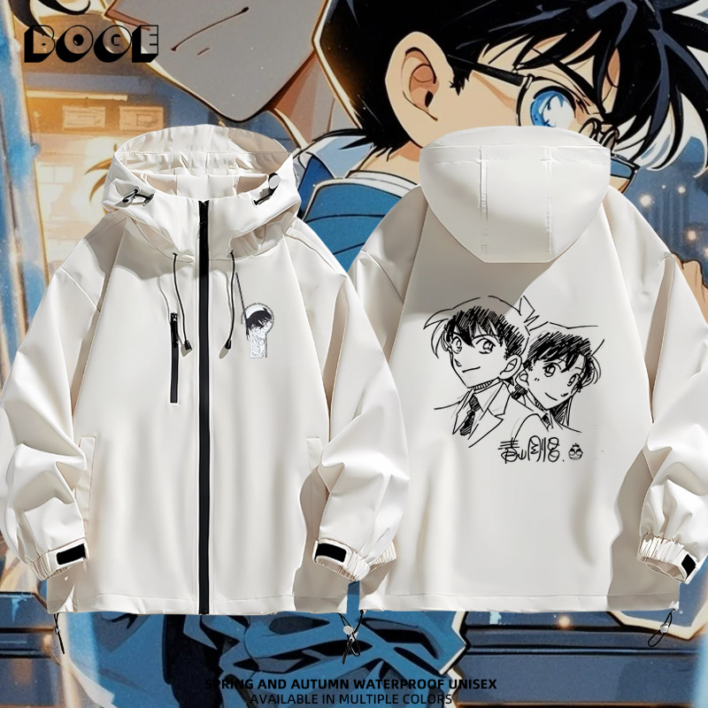 连帽百搭显瘦宽松防风冲锋衣