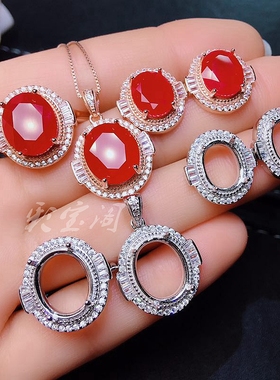 银戒指吊坠耳钉欧美复古蕾丝