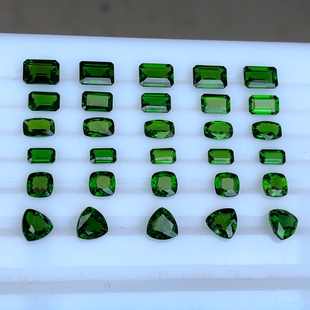 透辉石裸石戒面方形长方角形3*54*6*5*75*56*6mm透辉原石戒面裸石