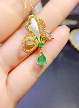 贝母款蝴蝶吊坠耳钉空托水滴5*7mm6*8 s925纯银镀金空托厂家